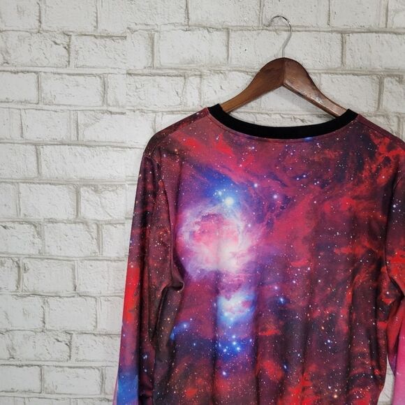 Cute galaxy printed crew lightweight sweatshirt - Picture 8 of 9